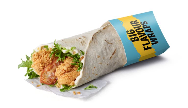 Caesar and Bacon Chicken One Crispy Wrap